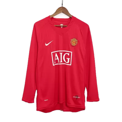 Manchester United Home Jersey Retro 2007/08 - Long Sleeve - gojersey