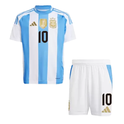 Argentina MESSI #10 Youth Jersey Kit Home (Jersey+Shorts) - gojersey