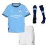 Manchester City Home Jersey Kit Kids(Jersey+Shorts+Socks) - gojersey