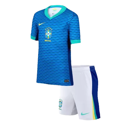 Brazil Away Jersey Kit Copa America Kids(Jersey+Shorts) - gojersey