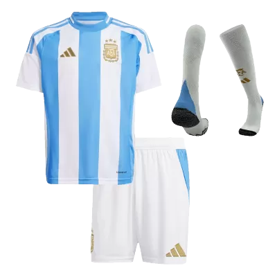 Argentina Home Jersey Kit Copa America Kids(Jersey+Shorts+Socks) - gojersey