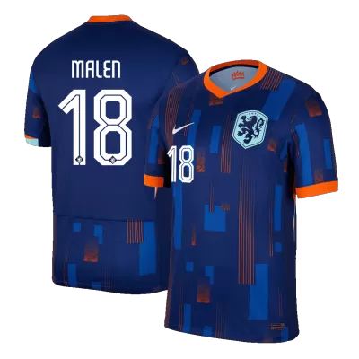 Netherlands MALEN #18 Away Jersey EURO - gojersey