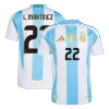 Argentina L.MARTÍNEZ #22 Home Jersey Authentic - gojersey