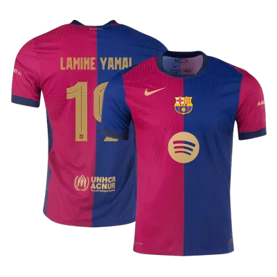 Barcelona LAMINE YAMAL #19 Home Jersey Authentic - UCL Spotify Logo Without Text - gojersey