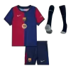 Barcelona Home Jersey Kit Kids(Jersey+Shorts+Socks)-Spotify Logo Without Text - gojersey