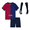 Barcelona Home Jersey Kit Kids(Jersey+Shorts+Socks)-Spotify Logo Without Text - gojersey