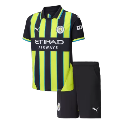 Manchester City Away Soccer Jersey Kit Kids(Jersey+Shorts) - gojersey