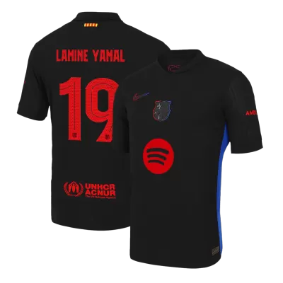 Barcelona LAMINE YAMAL #19 Away Soccer Jersey Authentic - UCL（Spotify Logo Without Text） - gojersey