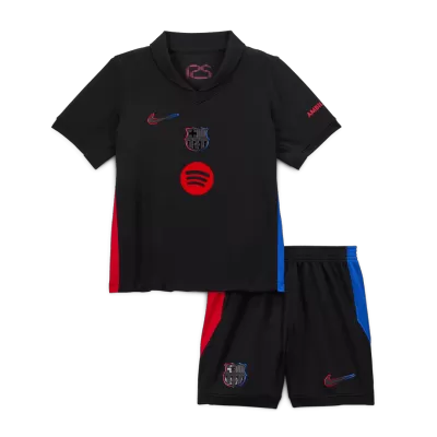 Barcelona Away Soccer Jersey Kit  Kids(Jersey+Shorts)- Spotify Logo Without Text - gojersey