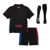 Barcelona Away Soccer Jersey Kit Kids(Jersey+Shorts+Socks) - Spotify Logo Without Text - gojersey