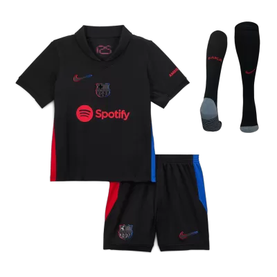 Barcelona Away Soccer Jersey Kit Kids(Jersey+Shorts+Socks) - gojersey