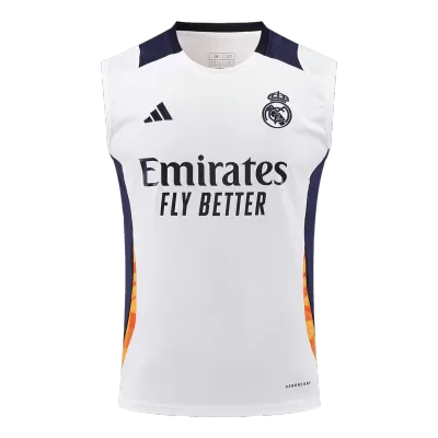 Real Madrid Pre-Match Sleeveless Soccer Jersey - gojersey