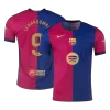 Barcelona LEWANDOWSKI #9 Home Soccer Jersey Authentic- Spotify Logo Without Text - gojersey