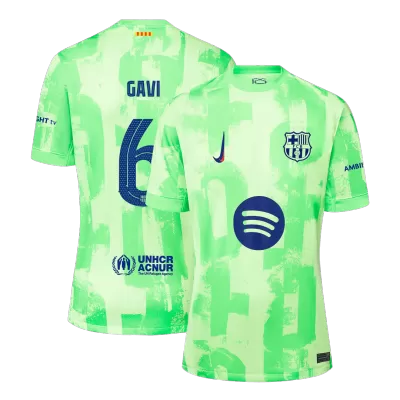 Barcelona GAVI #6 Third Away Jersey - UCL（Spotify Logo Without Text） - gojersey