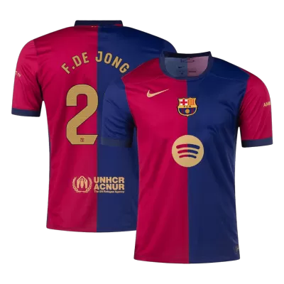 Barcelona F.DE JONG #21 Home Jersey - Spotify Logo Without Text - gojersey