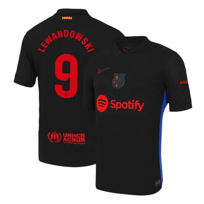 Barcelona LEWANDOWSKI #9 Away Soccer Jersey Authentic - gojersey