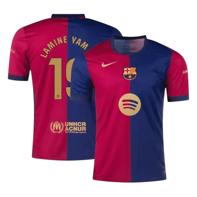 Barcelona LAMINE YAMAL #19 Home Jersey - Spotify Logo Without Text - gojersey