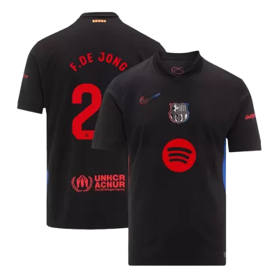 Barcelona F.DE JONG #21 Away Soccer Jersey- Spotify Logo Without Text - gojersey