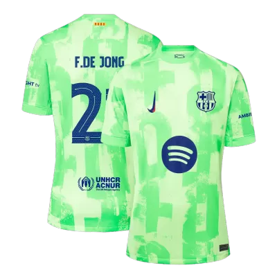 Barcelona F.DE JONG #21 Third Away Jersey - UCL（Spotify Logo Without Text） - gojersey