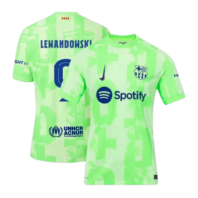 Barcelona LEWANDOWSKI #9 Third Away Soccer Jersey Authentic - UCL Edition - gojersey