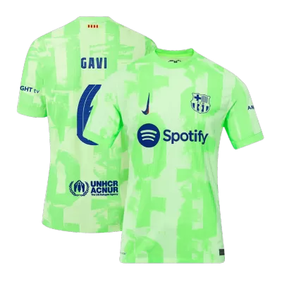 Barcelona GAVI #6 Third Away Soccer Jersey Authentic - UCL Edition - gojersey