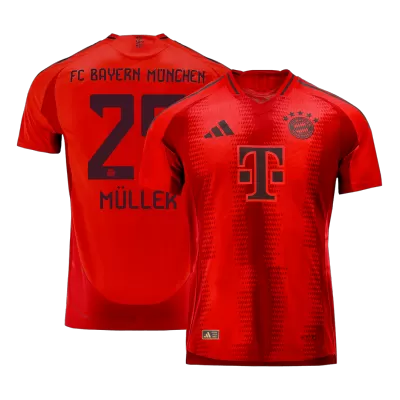 Bayern Munich MÜLLER #25 Home Soccer Jersey Authentic - gojersey