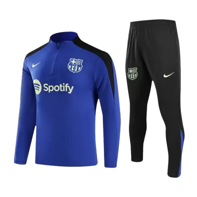 Kid's Barcelona Zipper Sweatshirt Kit(Top+Pants) 24/25 - gojersey
