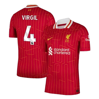 Liverpool VIRGIL #4 Home Soccer Jersey Authentic - gojersey