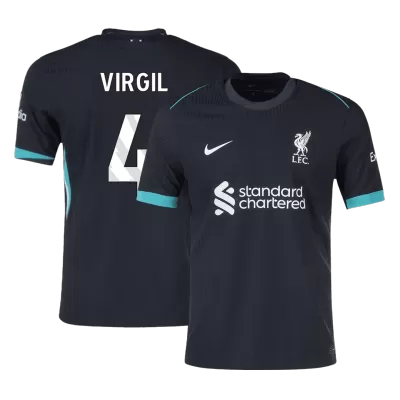 Liverpool VIRGIL #4 Away Soccer Jersey Authentic - gojersey