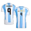Argentina J.ALVAREZ #9 Home Soccer Jersey - gojersey