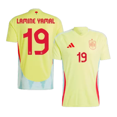 Spain LAMINE YAMAL #19 Away Jersey EURO - gojersey