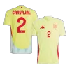 Spain CARVAJAL #2 Away Jersey EURO - gojersey