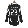 Real Madrid BECKHAM #23 Long Sleeve Away Soccer Jersey Retro 2006/07 - gojersey