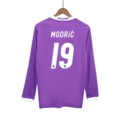 Real Madrid MODRIĆ #19 Away Soccer Jersey Retro 2016/17 - Long Sleeve - gojersey