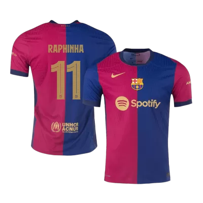 Barcelona RAPHINHA #11 Home Soccer Jersey Authentic - UCL Edition - gojersey