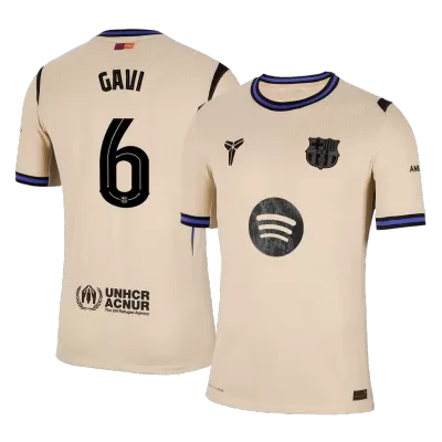 Barcelona GAVI #6 Away Soccer Jersey Authentic 2025/26 - UCL Edition - gojersey