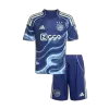 2025/26 Navy Kid's Ajax Away Soccer Jersey Kit(Jersey+Shorts) - gojersey