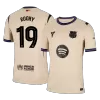 ROONY #19 Authentic Barcelona Away Soccer Jersey 2025/26 Yellow - UCL - gojersey