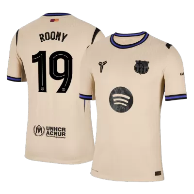 ROONY #19 Authentic Barcelona Away Soccer Jersey 2025/26 Yellow - UCL - gojersey
