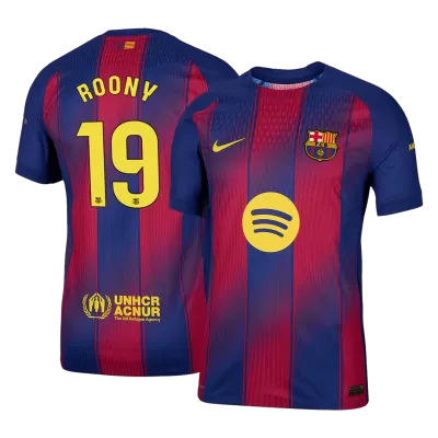 ROONY #19 Authentic Barcelona Home Soccer Jersey 2025/26 Red&Blue - gojersey