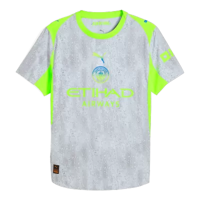 Authentic Manchester City Third Away Soccer Jersey 25/26 Gray - gojersey