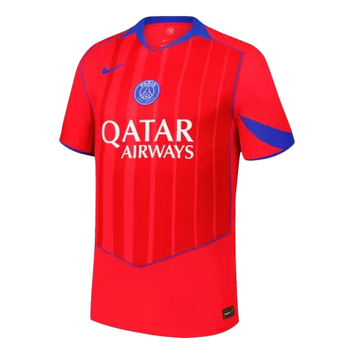 Authentic PSG Third Away Soccer Jersey 25/26 Red - gojersey