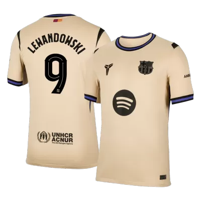 Barcelona LEWANDOWSKI #9 Away Soccer Jersey 2025/26 - UCL Edition - gojersey