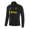 Kid's Manchester United Zipper Sweatshirt Kit(Top+Pants) 25/26 Black - gojersey
