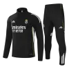 Kid's Real Madrid Zipper Sweatshirt Kit(Top+Pants) 25/26 Black - gojersey