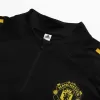 Kid's Manchester United Zipper Sweatshirt Kit(Top+Pants) 25/26 Black - gojersey