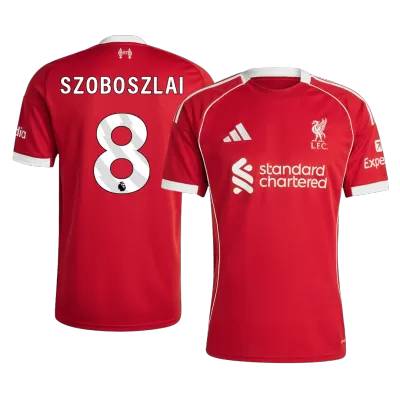 2025/26 Liverpool SZOBOSZLAI #8 Home Soccer Jersey - gojersey