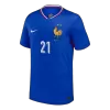 L.Hernandez #21 France Euro Home Soccer Jersey Blue - gojersey