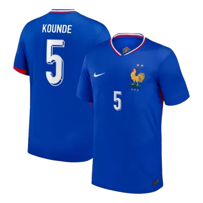 KOUNDE #5 France Euro Home Soccer Jersey Blue - gojersey