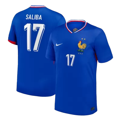SALIBA #17 France Euro Home Soccer Jersey Blue - gojersey